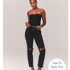 Abercrombie & Fitch High Rise Mom Jeans Curve Love